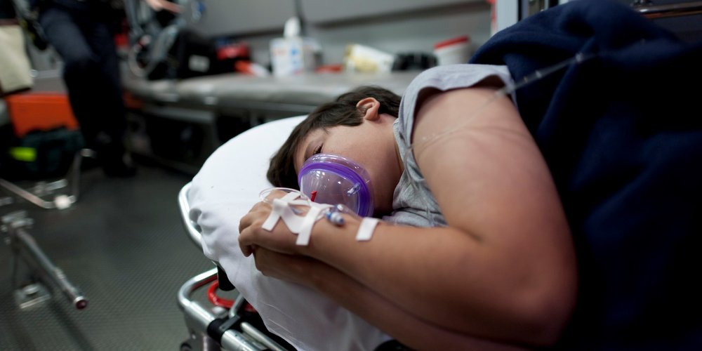 Child on stretcher