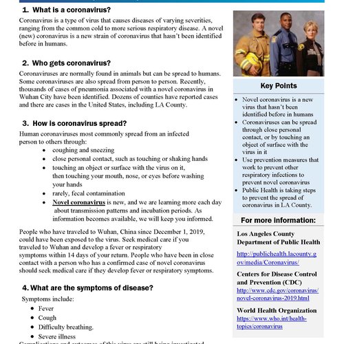 Coronavirus First Responder FAQ