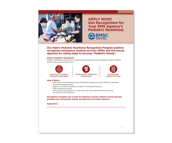 Recognition Program Prehospital Flyer