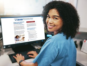 Nurse taking assessment