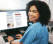 Nurse taking assessment - small