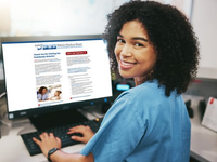 Nurse taking assessment - small