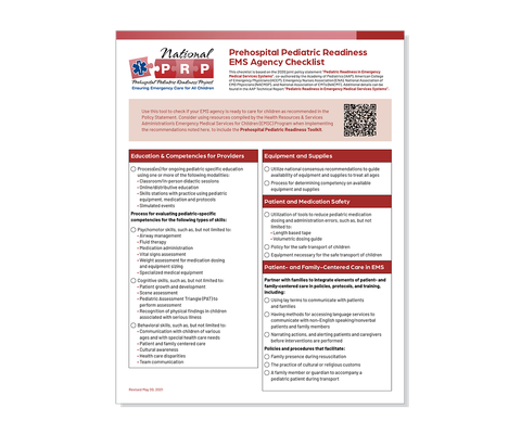 PPRP checklist screenshot