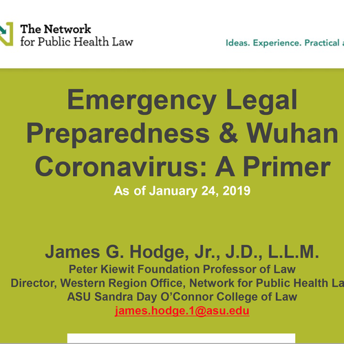 Emergency Legal Preparedness & Wuhan Coronavirus