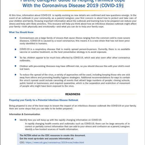 NCTSN Parent/Caregiver Guide