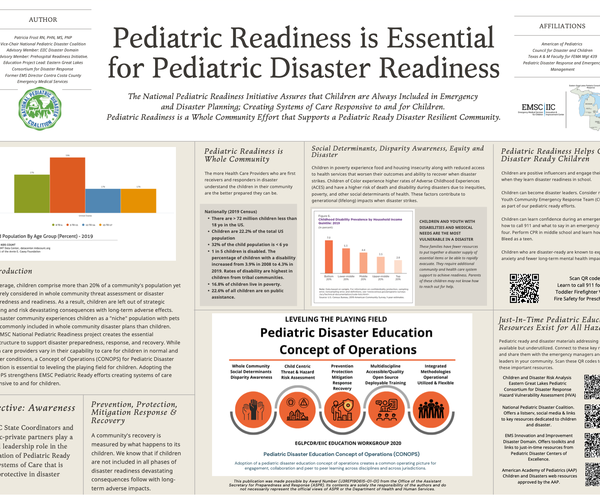 Pediatric Readiness is Essential for Pediatric Disaster Readiness