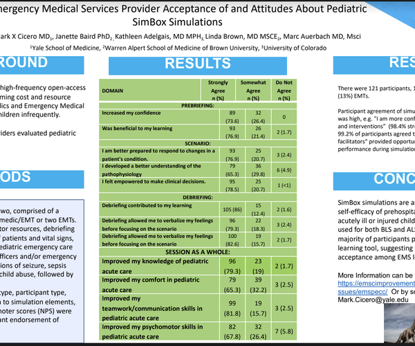 Emergency Medical Services Provider Acceptance of and Attitudes About Pediatric SimBox Simulations