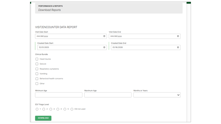 Site Performance Dashboard - Report View