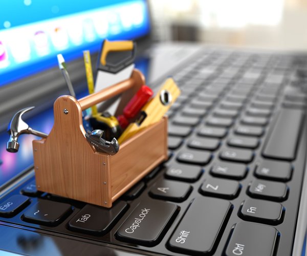 Pediatric toolkit on keyboard