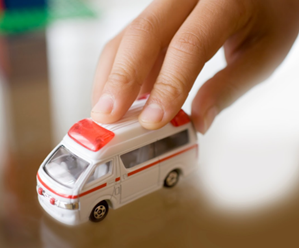 kid with ambulance